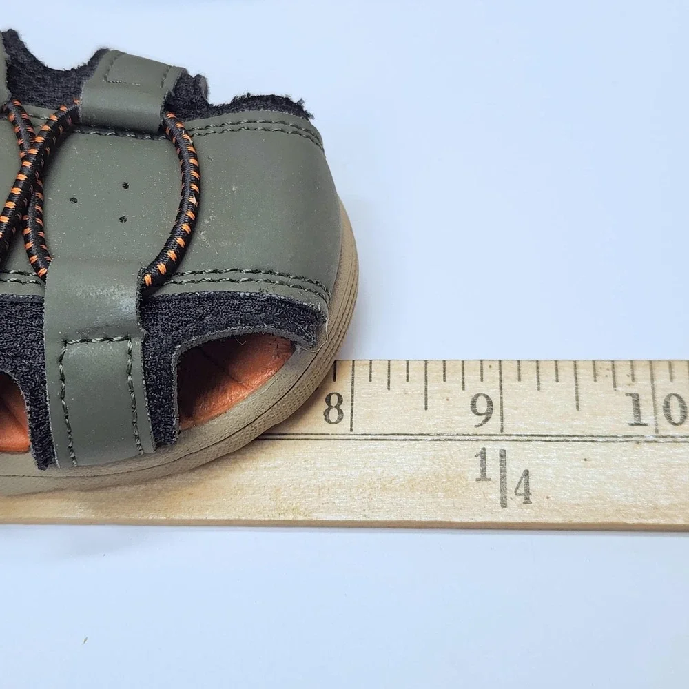 Eddie Bauer Edmund Sandals Kids Size 12 Green Closed Toe Fisherman Water Hiking